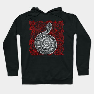 Tribal Snake Ink Art Tattoo Red White Hoodie